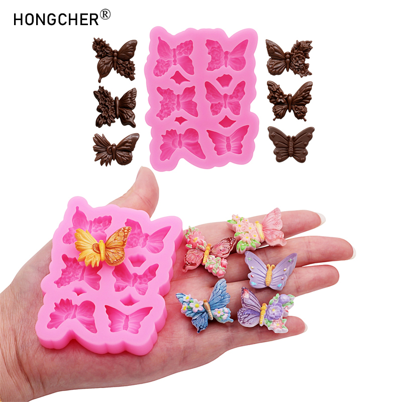Resin Craft Ideas - Moldes de Silicone para Flores, Borboletas