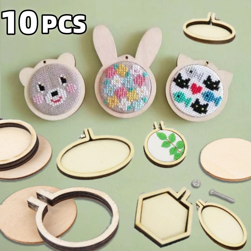 10 pçs mini aro de bordado ane - Wood Ring Blank avaliação e preço