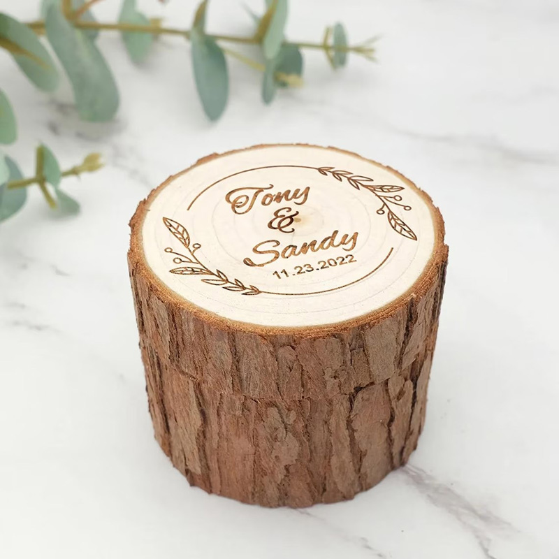 Caixa de anéis de casamento de - Wood Ring Blank avaliação e preço