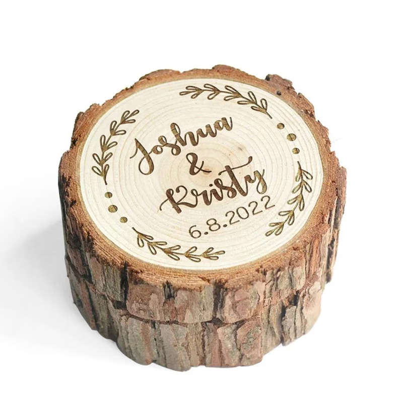 Caixa de anéis de casamento de - Wood Ring Blank avaliação e preço