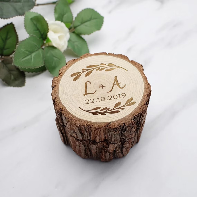 Caixa de anéis de casamento de - Wood Ring Blank avaliação e preço